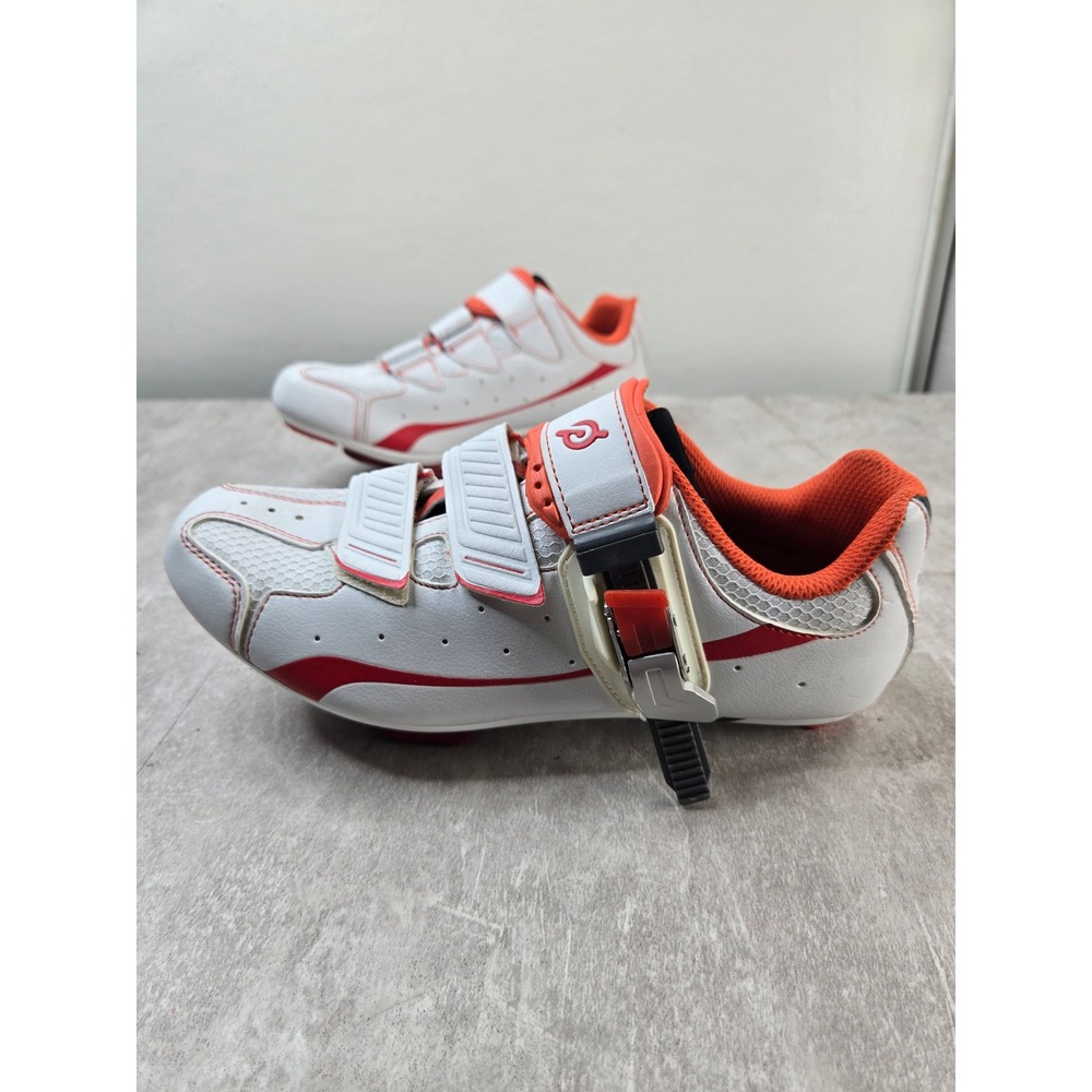 Peloton Cycling Shoes Womens Size 8 White Indoor Bike Riding Adjustable Boots